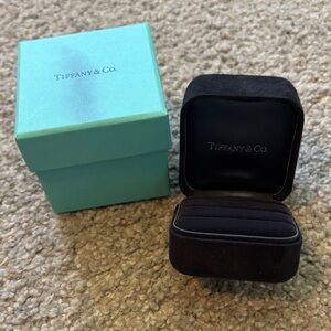 Tiffany & Co. Ring Box and Signature Blue Gift Box
2 3/4 blue box, 2 1/4” velvet